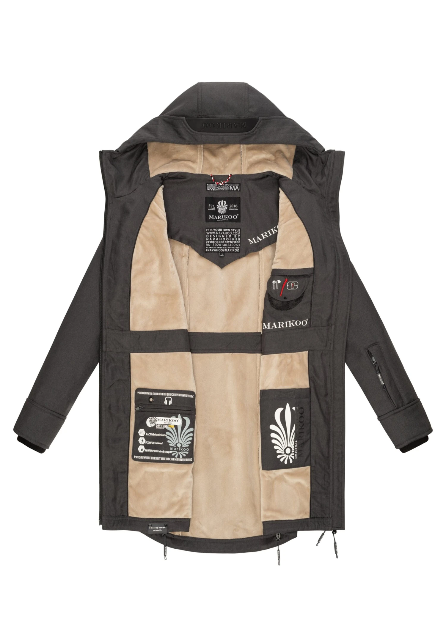 Marikoo Racquelle - Parka - Dark Grey 4 Marikoo Racquelle - Parka - Dark Grey - immagine 4