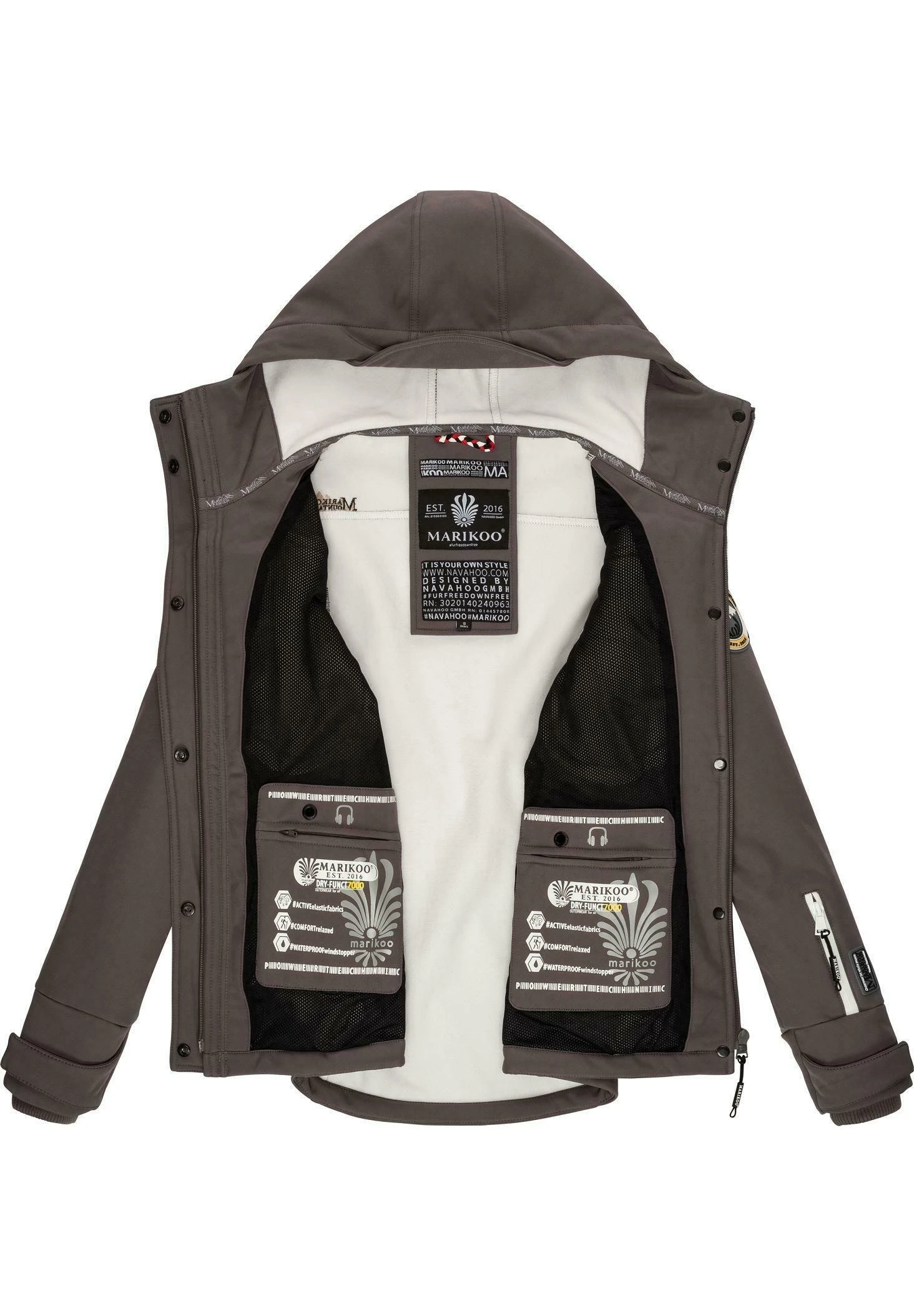Marikoo Funktions - Giacca Outdoor - Grey 4 Marikoo Funktions - Giacca Outdoor - Grey - immagine 4