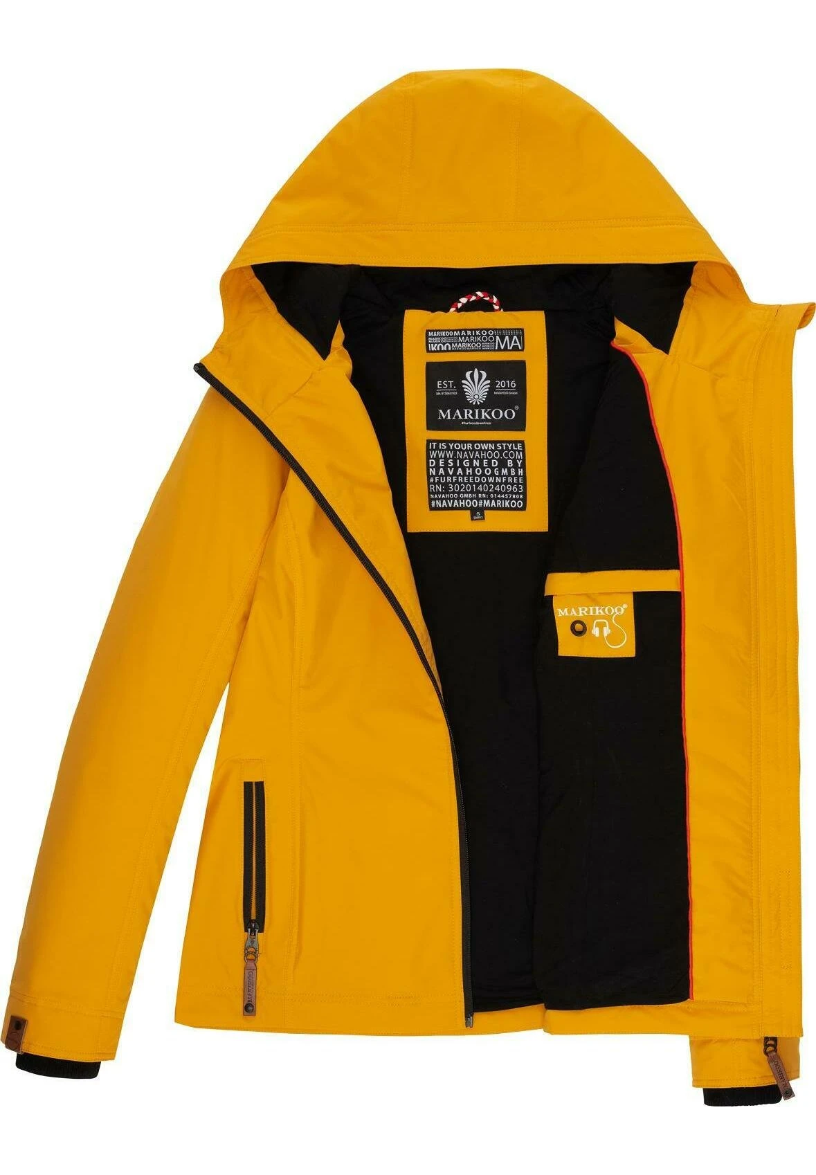 Marikoo BrombeereGiacca OutdoorDark Yellow Donna Giacche E Blazer M5M21U010-E11 2 Marikoo BrombeereGiacca OutdoorDark Yellow Donna Giacche E Blazer M5M21U010-E11 - immagine 2