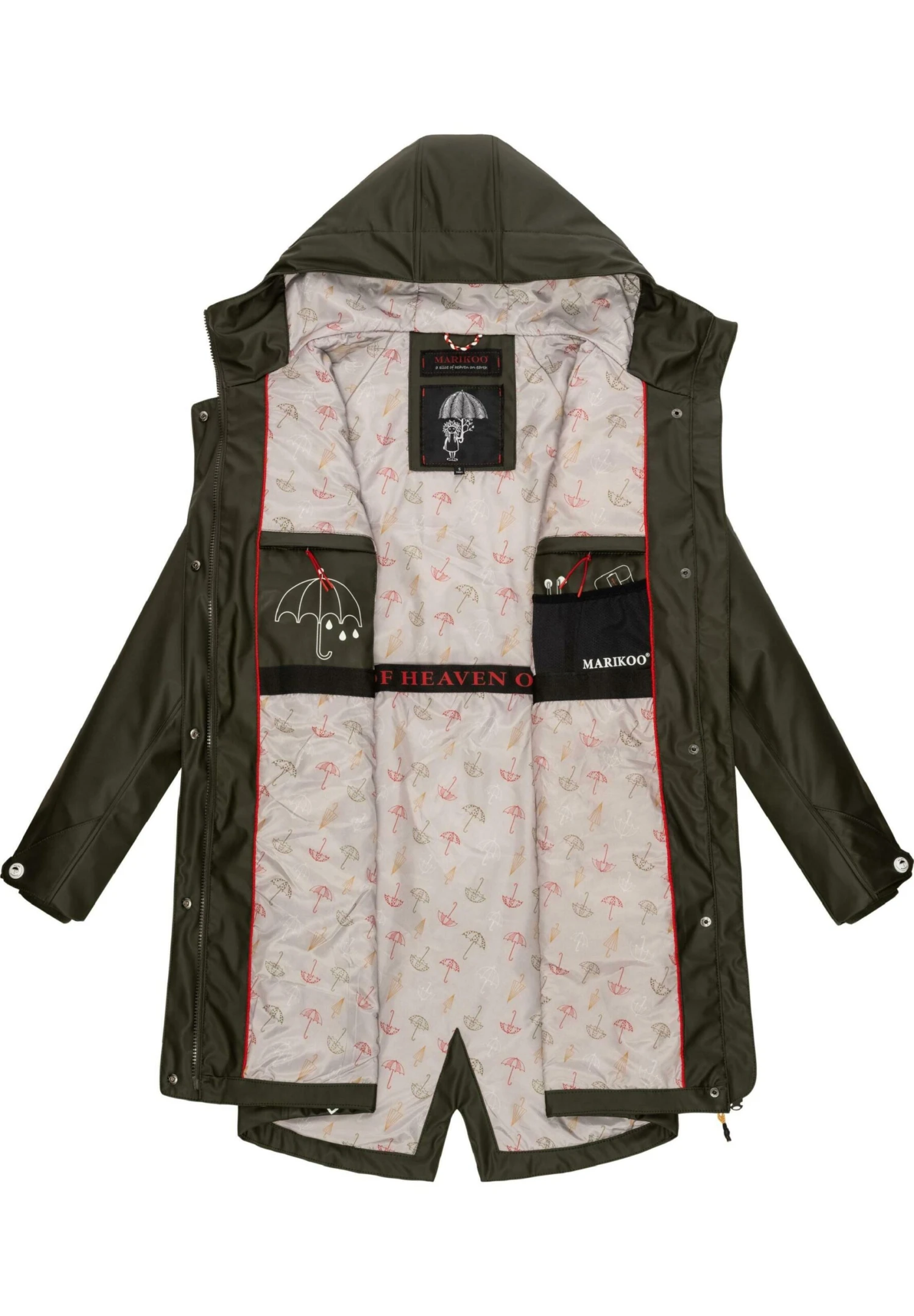 Marikoo Dancing Umbrella - Impermeabile - Dark Olive 3 Marikoo Dancing Umbrella - Impermeabile - Dark Olive - immagine 3